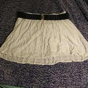 White Belted Skirt Torrid